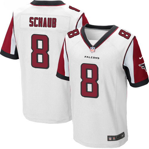 Men's Elite Matt Schaub Nike Jersey White Road - #8 NFL Atlanta Falcons